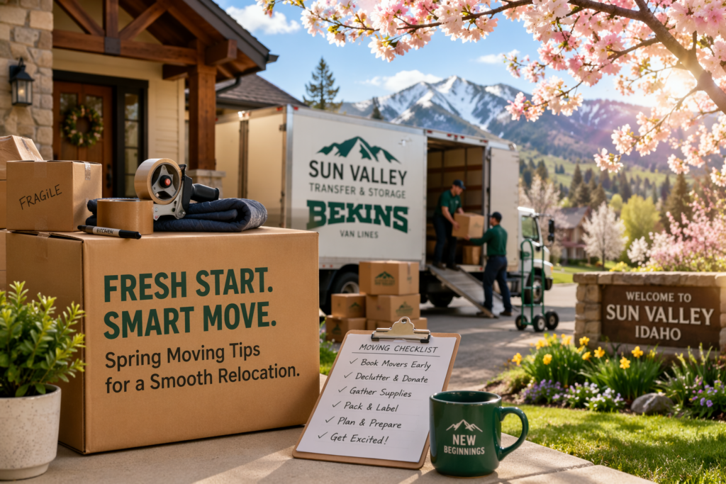 spring moving tips | moving checklist | sun valley movers | idaho relocation | packing tips | long distance move | moving services | bekins agent | stress free moving guide