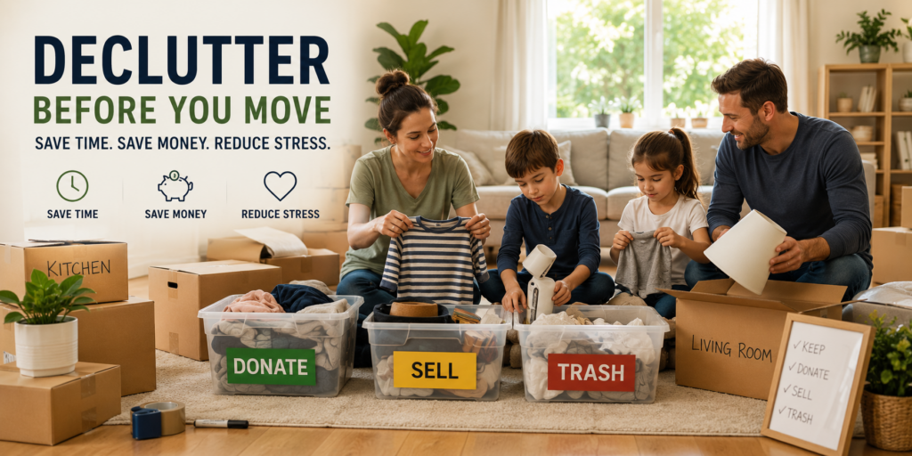 decluttering before moving | moving checklist | moving tips | downsizing | organize before move | Idaho movers | Sun Valley moving company | relocation planning | packing