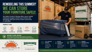 heated storage Sun Valley | furniture storage Hailey | storage Idaho | remodeling storage | Bekins storage | moving and storage | warehouse storage Sun Valley