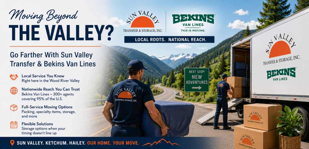 long distance movers | Bekins Van Lines | Sun Valley moving company | Idaho long distance movers | interstate moving | Hailey movers | moving estimate